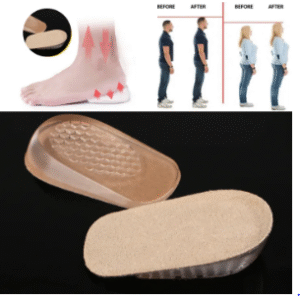 Silicone Gel Height Increase Insole Heel Lifting Inserts Shoe Foot Care Protector Elastic Cushion Arch Support Insert for Unisex